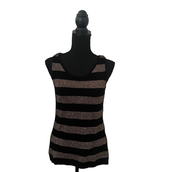 Windridge/Cheryl Nash Black and Gold Tanktop Size Small - Picture 1 of 5